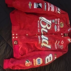 Dale Earnhardt Jr. Budweiser Jeff Hamilton Suede Racing Jacket